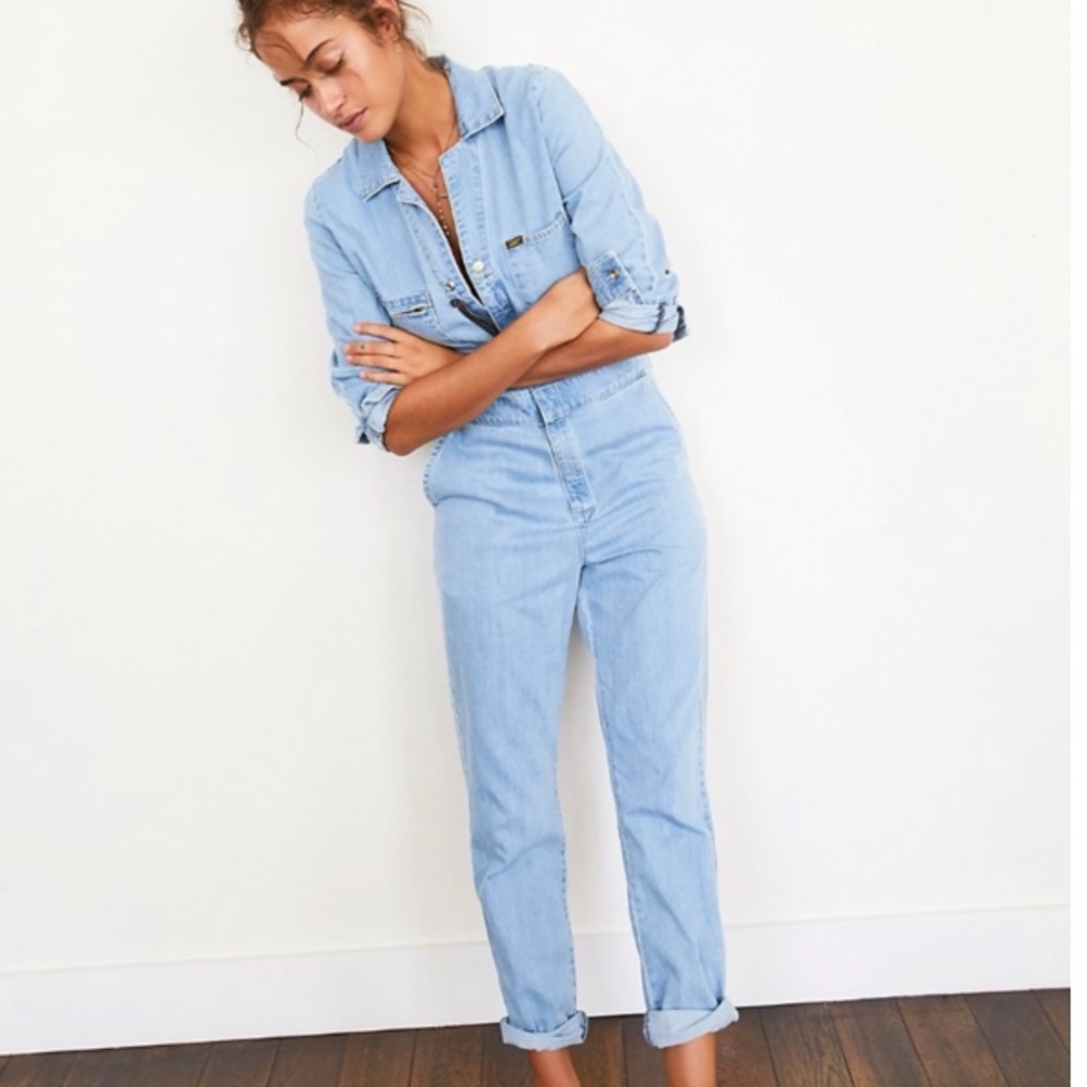 Lee Light Blue Denim Jumpsuit - Picture 2 of 5